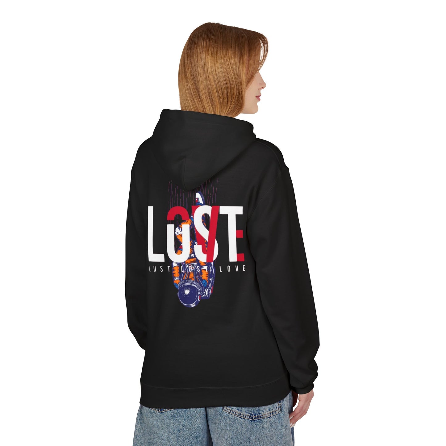 Fleece Hoodie Lost Love Lust Design