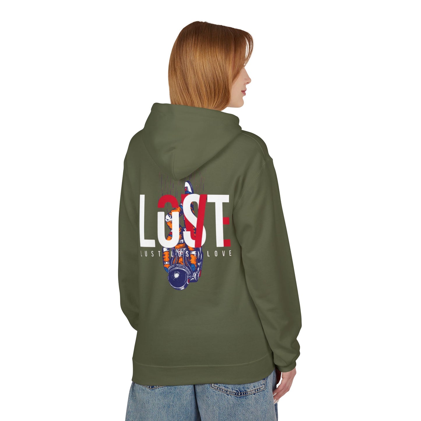 Fleece Hoodie Lost Love Lust Design